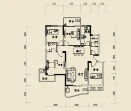 光谷东郡4室2厅1厨2卫建面135.27㎡