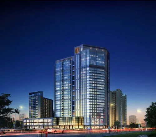 东江国际效果图商住中心夜景