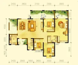 置信逸景苑4室2厅1厨2卫建面130.0㎡