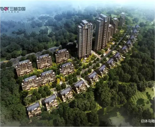 华府瀚景效果图项目整体鸟瞰图