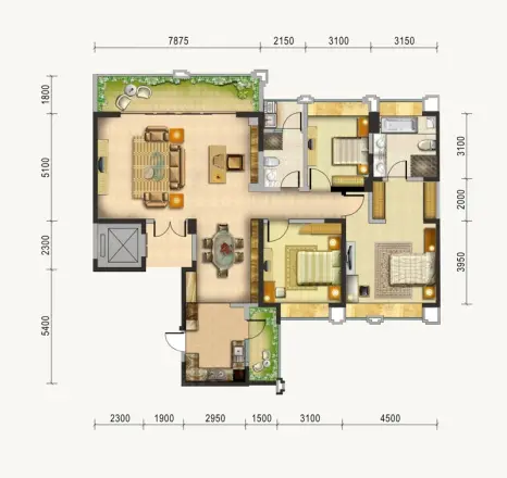 绿地锦天府别墅户型图