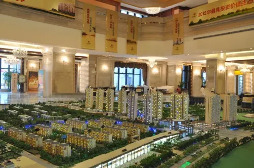 美的林城时代效果图沙盘展示图