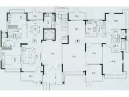 恒大海上威尼斯4室2厅1厨3卫建面200.1㎡
