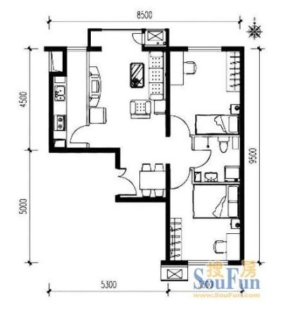 16城联邦公寓户型图