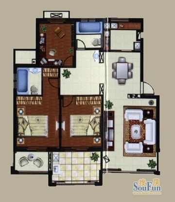 老外滩商住楼户型图