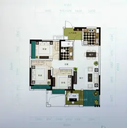 东福·金海岸3室2厅1厨1卫建面96.95㎡