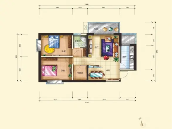 西固福利路社区家属院户型图