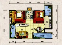 大足缔景春晓2室2厅1厨1卫建面80.79㎡