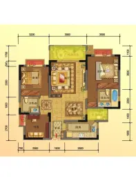 贵通御苑心悦城3室2厅1厨2卫建面102.0㎡