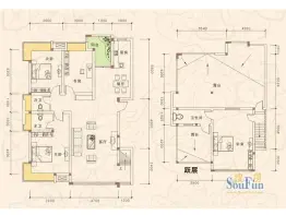 永意·山语城4室2厅1厨3卫建面132.0㎡