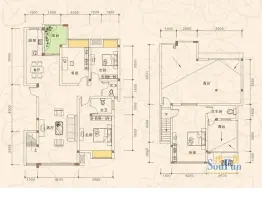 永意·山语城4室2厅1厨3卫建面135.0㎡