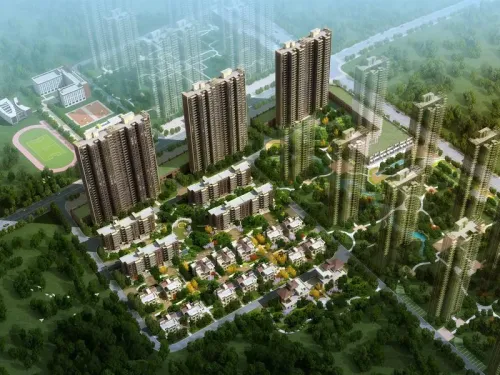 银泰御华园二期进阶家效果图一,二,三期整体规划效果图