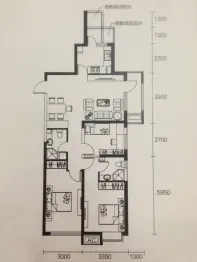 万达广场3室2厅1厨1卫建面119.0㎡