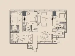 东方之门4室2厅1厨3卫建面239.0㎡