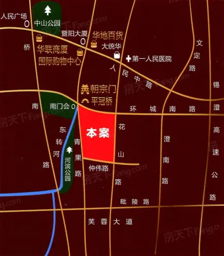 南门首府交通图区位图