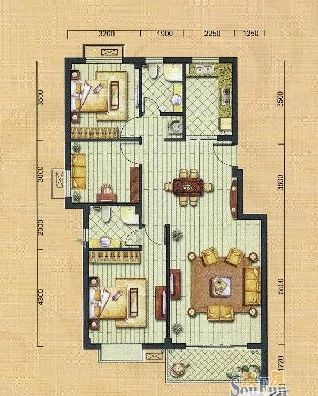 万安花苑户型图