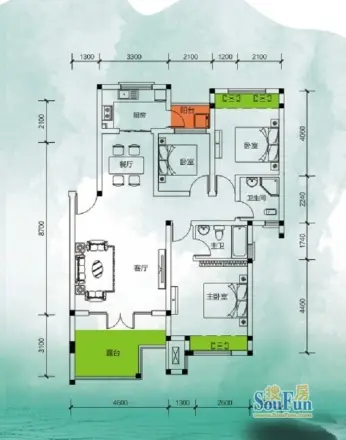 东湖国际花园望湖户型图
