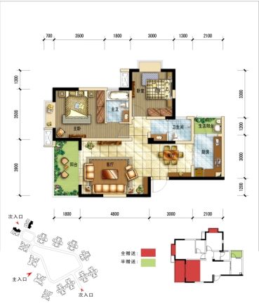 峨眉山月江岸社区户型图