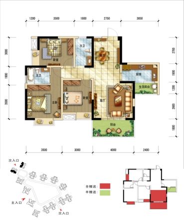 峨眉山月江岸社区户型图