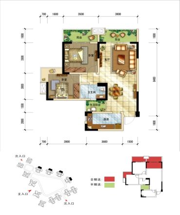 峨眉山月江岸社区户型图