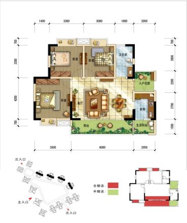 峨眉山月江岸社区户型图