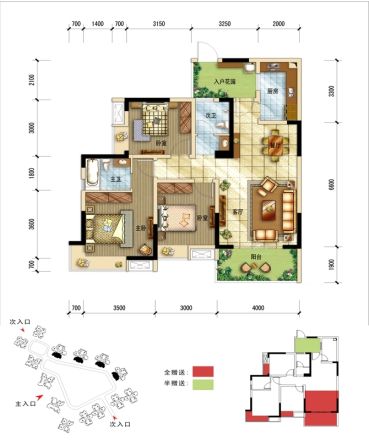 峨眉山月江岸社区户型图