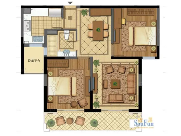 合生财富海景公馆户型图