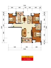 汇福佳园3室2厅1厨2卫建面119.63㎡