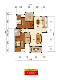 汇福佳园3室2厅1厨2卫建面119.22㎡
