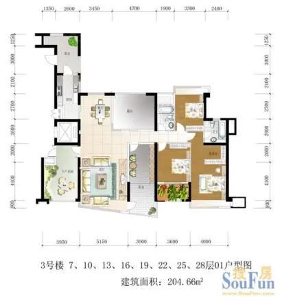 长青路174-177号小区户型图