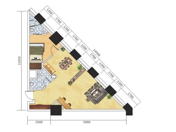 南庭城果商住楼户型图