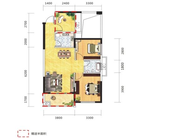 南庭城果商住楼户型图