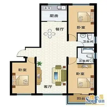华阳二医院宿舍户型图