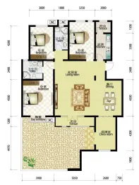 海泰海港花园4室2厅1厨2卫建面161.39㎡