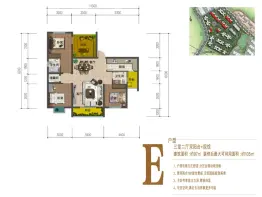 宏帆·观湖3室2厅1厨1卫建面97.0㎡