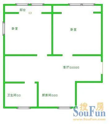 二七北路单位宿舍户型图