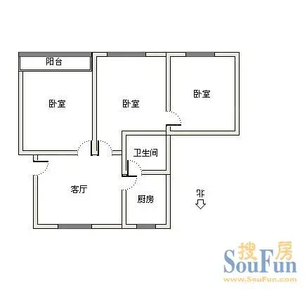 会堂侧路内衣二厂宿舍户型图