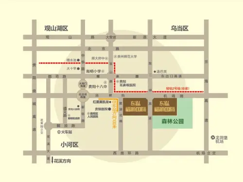 东泓福源国际交通图区位示意图