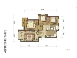 金天屹·时代广场3室2厅1厨1卫建面93.45㎡