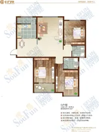 北安陆地财富中心3室2厅1厨2卫建面143.0㎡