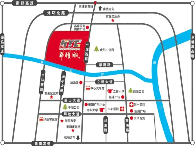 华耀城交通图