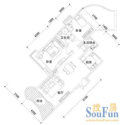 海岸上城户型图