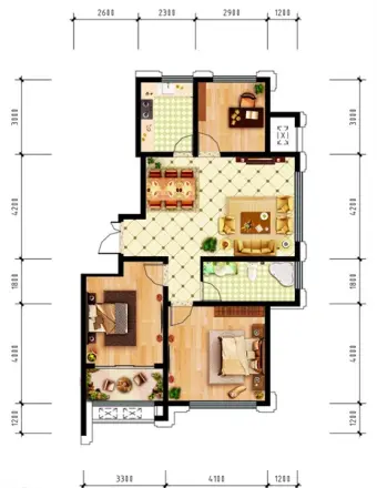 积玉桥省建行学校宿舍户型图