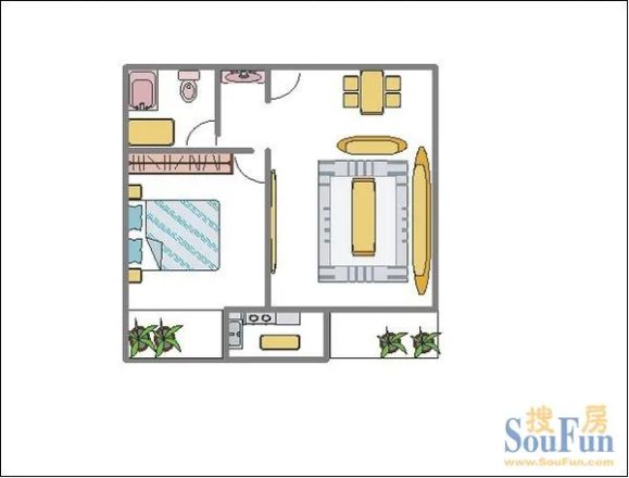 鲁邦国际风情街公寓户型图
