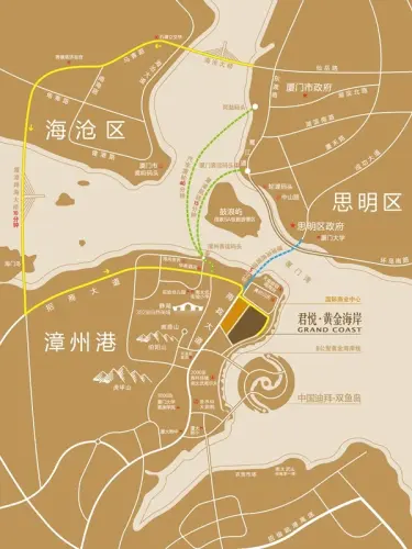 君悦黄金海岸交通图区位图