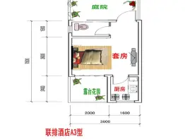 青城桃源圣地二期1室1厨1卫建面24.07㎡