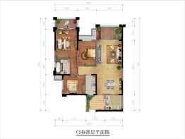 南湖国际中心3室2厅1厨2卫建面131.13㎡