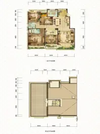 绿地海外滩4室2厅1厨2卫建面150.44㎡