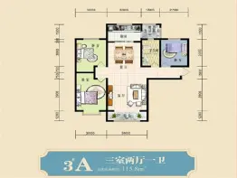 汇丰·爱情公寓3室2厅1厨1卫建面115.8㎡