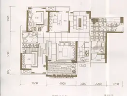 21°公馆三期3室2厅1厨2卫建面88.0㎡
